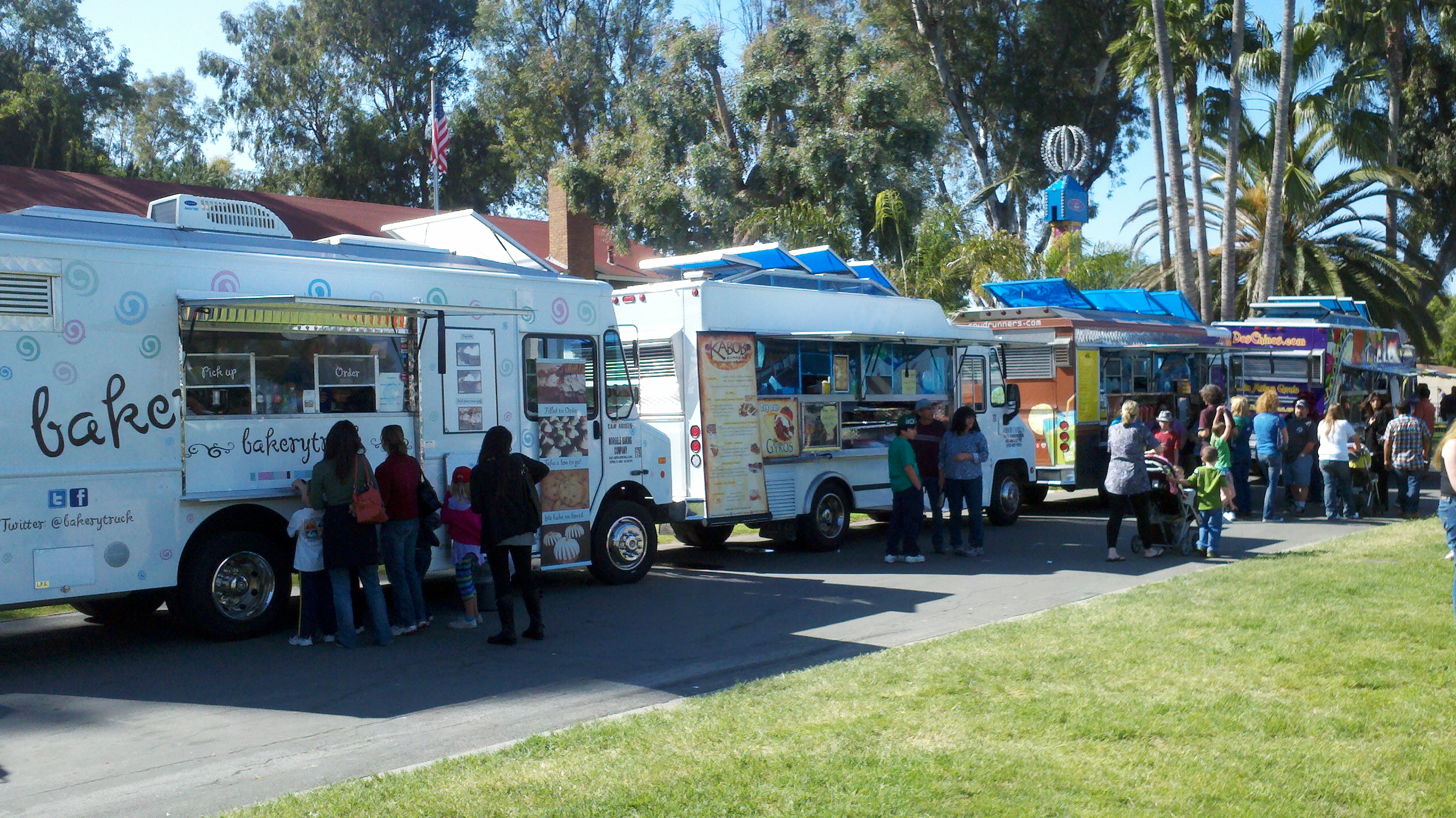 A couple trucks out at the Youth Expo
