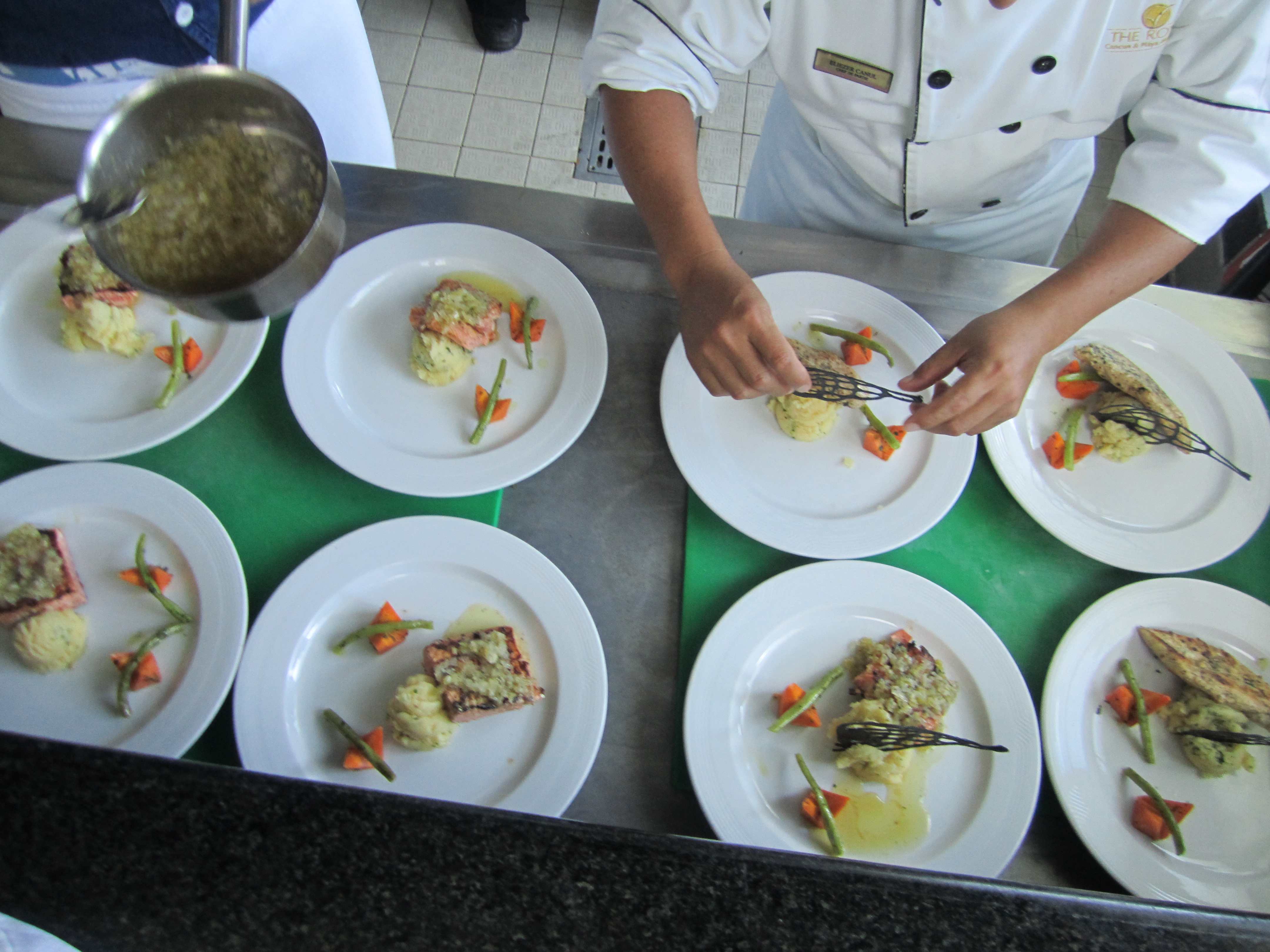 Salmon with a tropical butter sauce