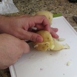 Fourth of July Potato Salad Recipe - cut potatoes