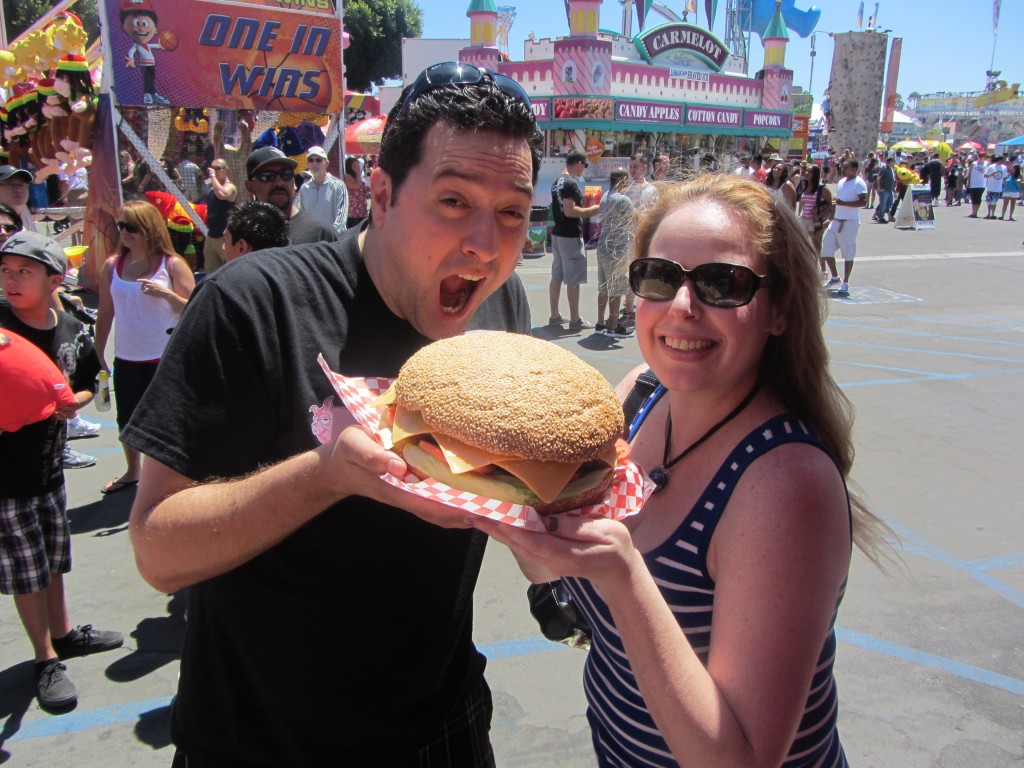 OC Fair Giant Burger at Biggy's Meat Market OC Fair Giant Burger at Biggy's Meat Market