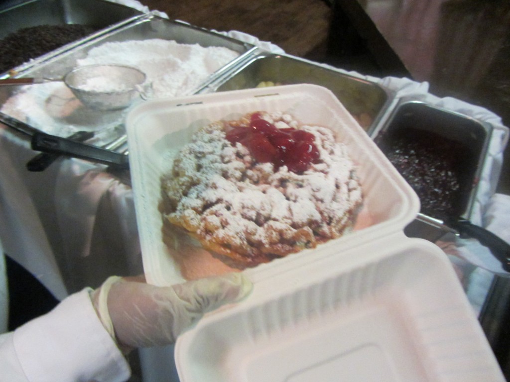 Funnel Cake Madness - Topped with Strawberries
