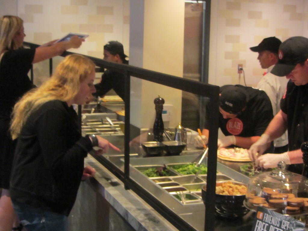 Blaze Pizza you pick your own ingredients 
