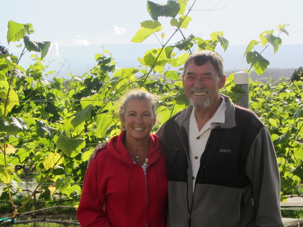 Kona to Volcano National Park - Volcano Winery Owners Delwin and Marie