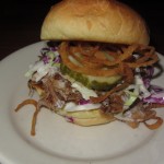 Carolina Slider with some shredded onions