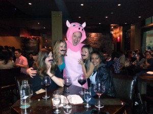 Pig Suit with the ladies at Haven Gastropub