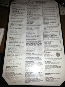 Chapter One Main Menu