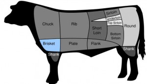 Location of Brisket Cut