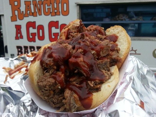 Rancho a go go brisket sandwich