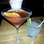 The Shore Cocktail Blood Orange Manhattan and charles in charge
