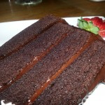 The house made chocolate cake