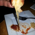 The Mac and Cheese ball is very cheesy