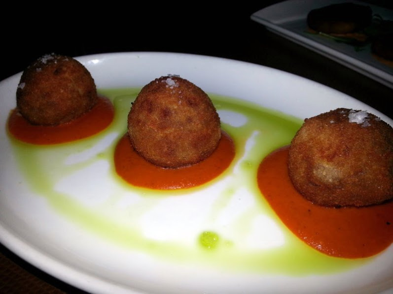 Charlie Palmer oxtail risotto balls