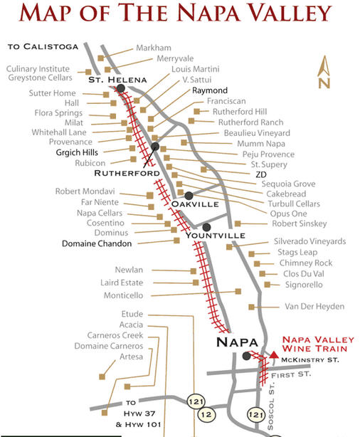 Napa Valley Map