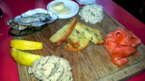 Ireland Dublin Boxty House seafood platter fish forward