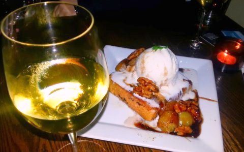 SeaLegs Wine Bar's Housemade Brioche Bananas Foster