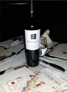 Halter Ranch Tasting bottle and map