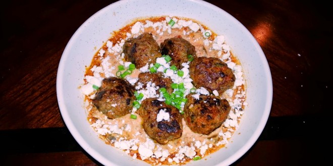 Recipe: Hatch Chile Meatballs in Zesty Greek Yogurt Sauce