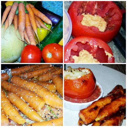 Wnder Farms Collage Carrots and Tomatoes