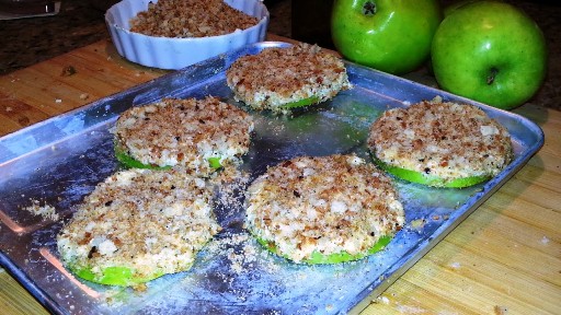 Recipe: Baked Green Dragon Apples with Goat Cheese and Honey Gastrique