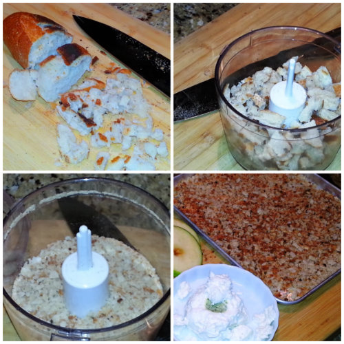 Green Dragon Baken Apple with Goat Cheese Collage Bread Crumbs