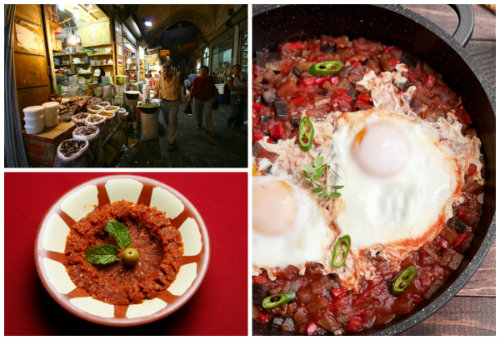 Refugee flavors will be entering U.S. kitchens as war and civil unrest continues in the middle eat. Right, shakshuka a Yemenie Breakfast Staple and left Mouhammara a Dip for Allepo, Syria