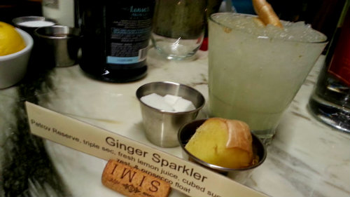 Greenleaf Cocktails Ginger Sparkler with ingredients