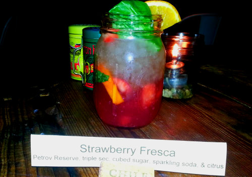 Greenleaf Cocktails strawberry fresca with ingredients