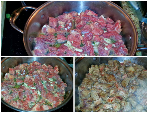 Guinness Stew Recipe:  Step 4 Brown the meat