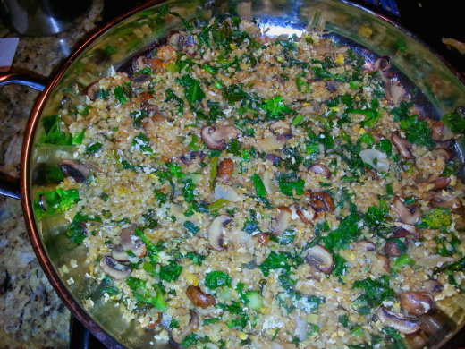 Healthy Fried Rice:  Steps 4-7