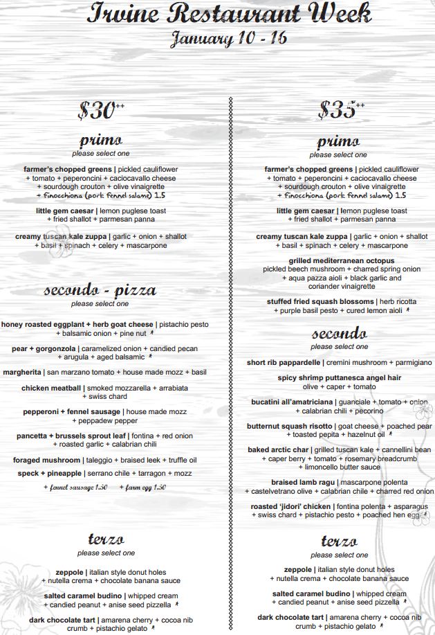 Irvine Restaurant Week Cucina Enoteca Irvine Restaurant Week Cucina Enoteca