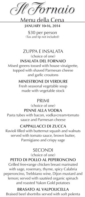 Irvine Restaurant Week Il Fornaio Dinner Menu Irvine Restaurant Week Il Fornaio Dinner Menu