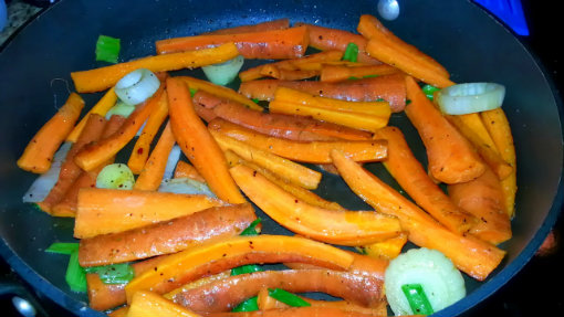 Sauteed Carrots to service Korean Steak