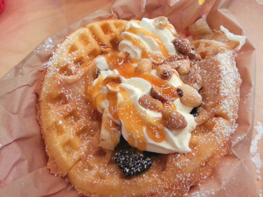 Gaufree Peanut Butter Pie Waffle with Sea Salt caramel