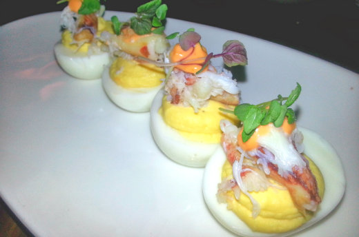 Lark Creek Deviled Eggs with Dungeness Crab