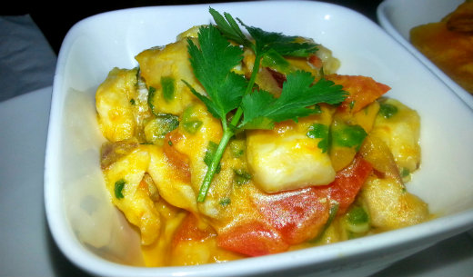 Lark Creek Rock Fish Ceviche gets it's yellow color and sizzle from the Aji Amarillo Chile