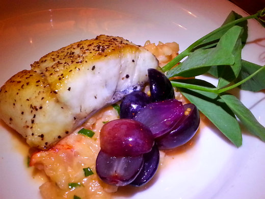 Shades Restaurant Baramundi with Lobster Risotto