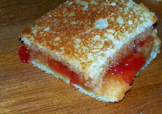 Shades Restaurant PB&J made with Bourbon Peanut Butter and Jalepeno Strawberry Jelly