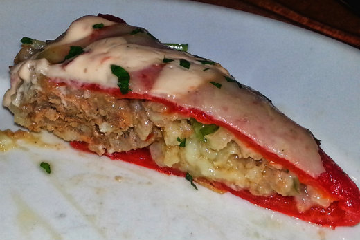 Shades Restaurant Stuffed Paquillo Pepper Cross-Section