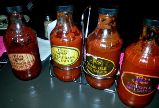 JP23 Smokehouse and BBQ offers four house made BBQ sauces