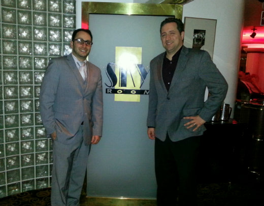 The Sky Room Tom with the owner of The Sky Room, Jonathan Rosenson