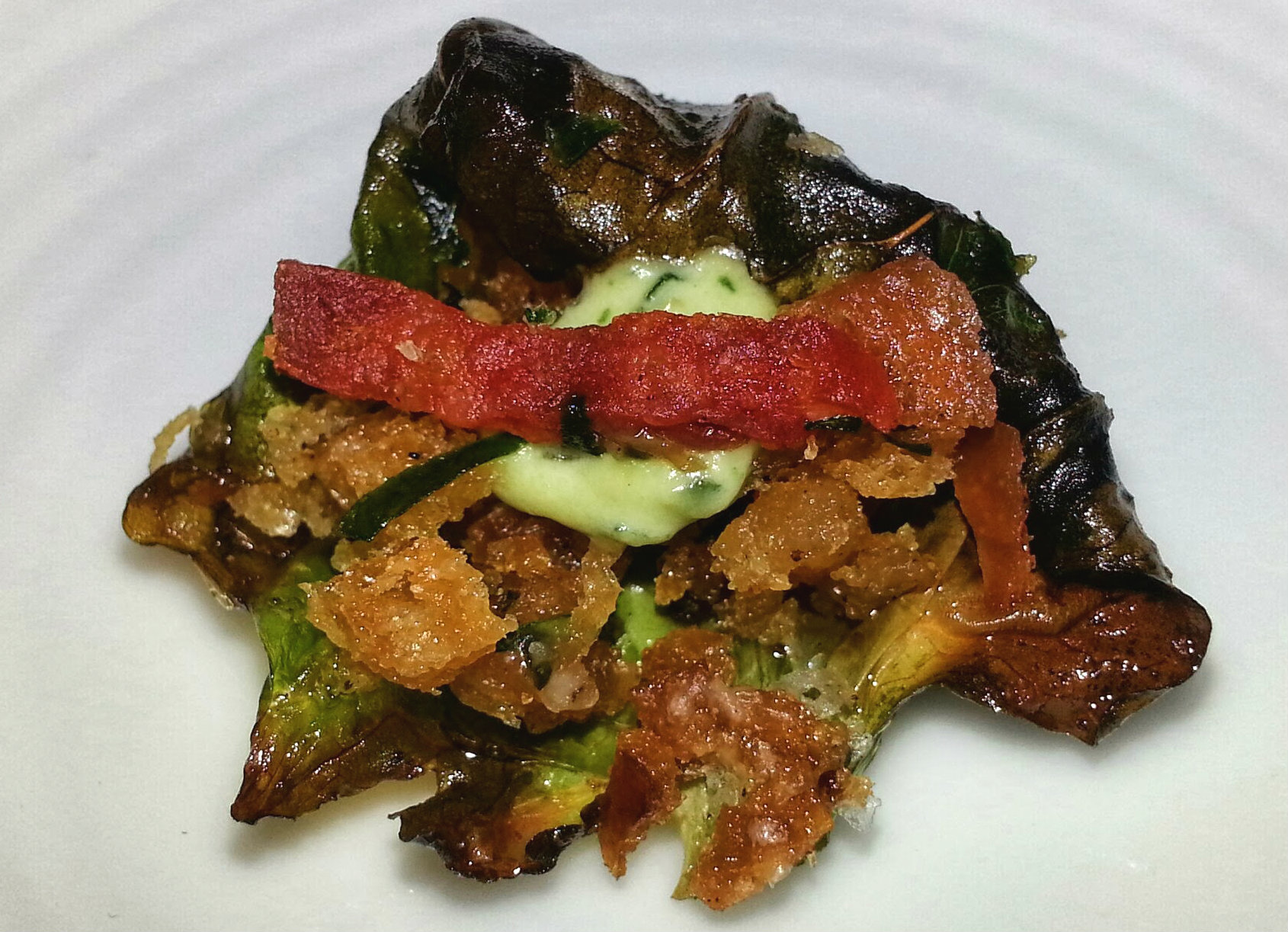 Ways and Means Oyster House -  Amuse Bouche, stuffed  Brussels Sprout