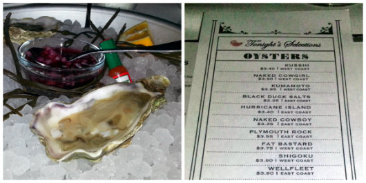 Ways and Means Oyster House -  Oyster Selection. 