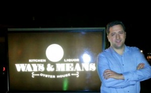 Ways and Means Oyster House Sign with Tom