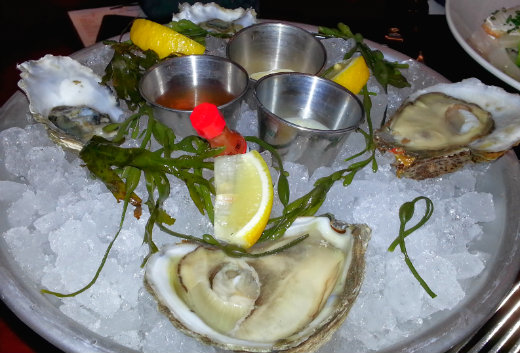 Comme Ca Las Vegas  Social Hour Menu - Salmon Tartare Toast - Oysters $2 Each