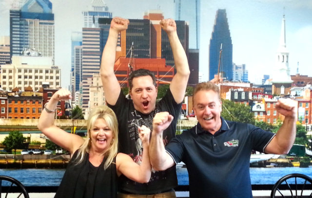 Philly's Best Owners with Tom Doing the Rocky Pose