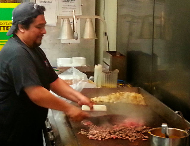 Making Cheesesteaks to Order at Phily's Best