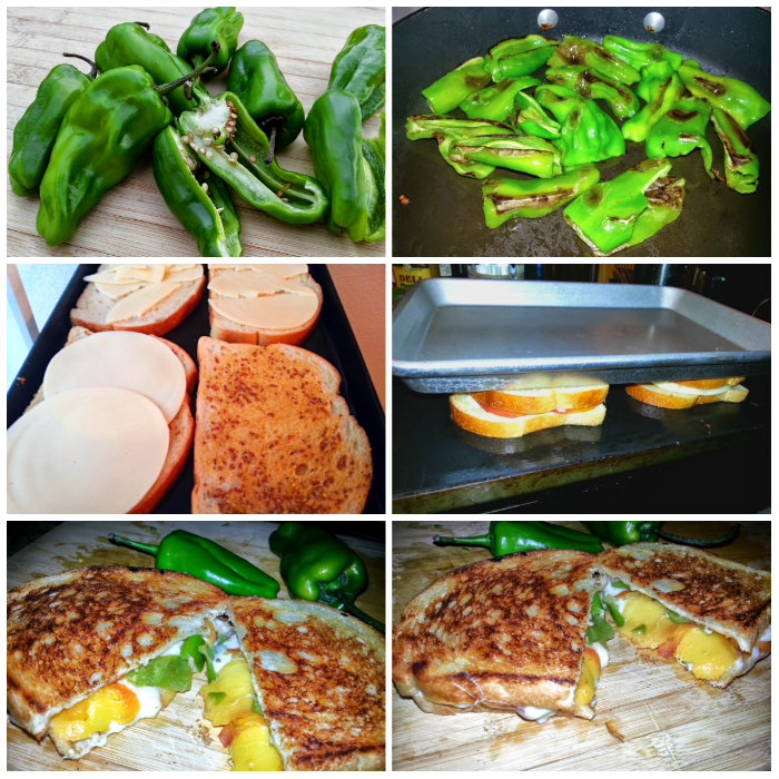 The Great Pepper Cookbook -  Peach Padron Grilled Cheese Sandwhich