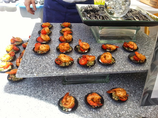 Vintage Bouquet Food and Wine Festival - Cajun Shrimp prepared by Celebrity Cruises, executive Chef Rufino Rengifo