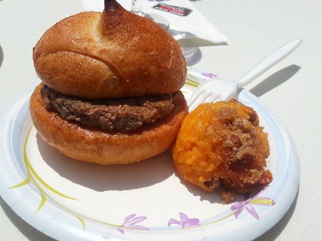 Vintage Bouquet Food and Wine Festival - Ruth Chris Beef Slider and the sweet potato Casserole that stole the show