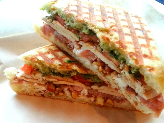 Proscuito and free-range chicken Sandwich at Mendocino Farms